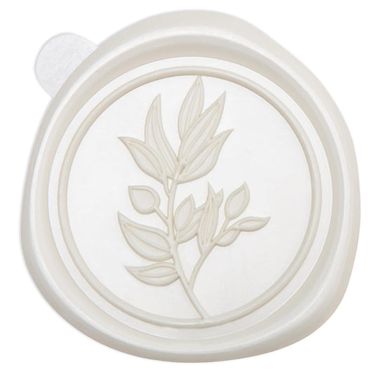 PONATIA Ivory Wax Seal Stickers - Wedding Envelope Seal Stickers, 50 Pcs Self- Adhesive Wax Seals, Perfect for Invitation Cards, Christmas Cards, Gift Wrapping, Party Menu Decor