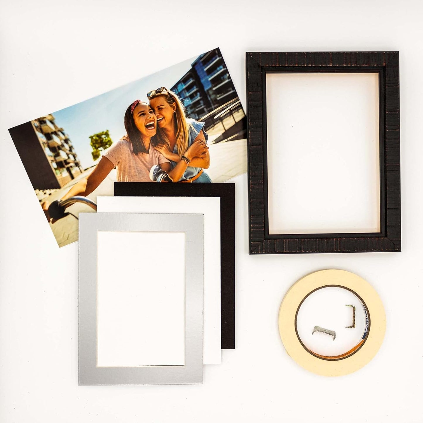 6x8 Mat for 8x10 Frame - Precut Mat Board Acid-Free Show Kit with Backing Board, and Clear Bags Metallic Silver 6x8 Photo Matte Made to Fit a 8x10 Picture Frame Matboard for Framing, Pack of 100 Mats