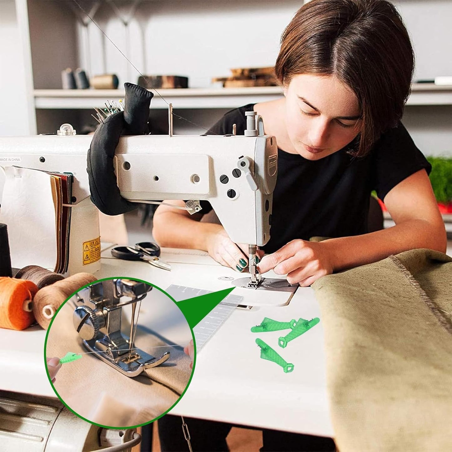 Fish Mouth Needle Threader for Sewing Machine, Quick Sewing Needle Threader Tool, Fish Type Sewing Machine Needle Threader, Sewing Threaders for DIY and Sewing Machine (Four Style)