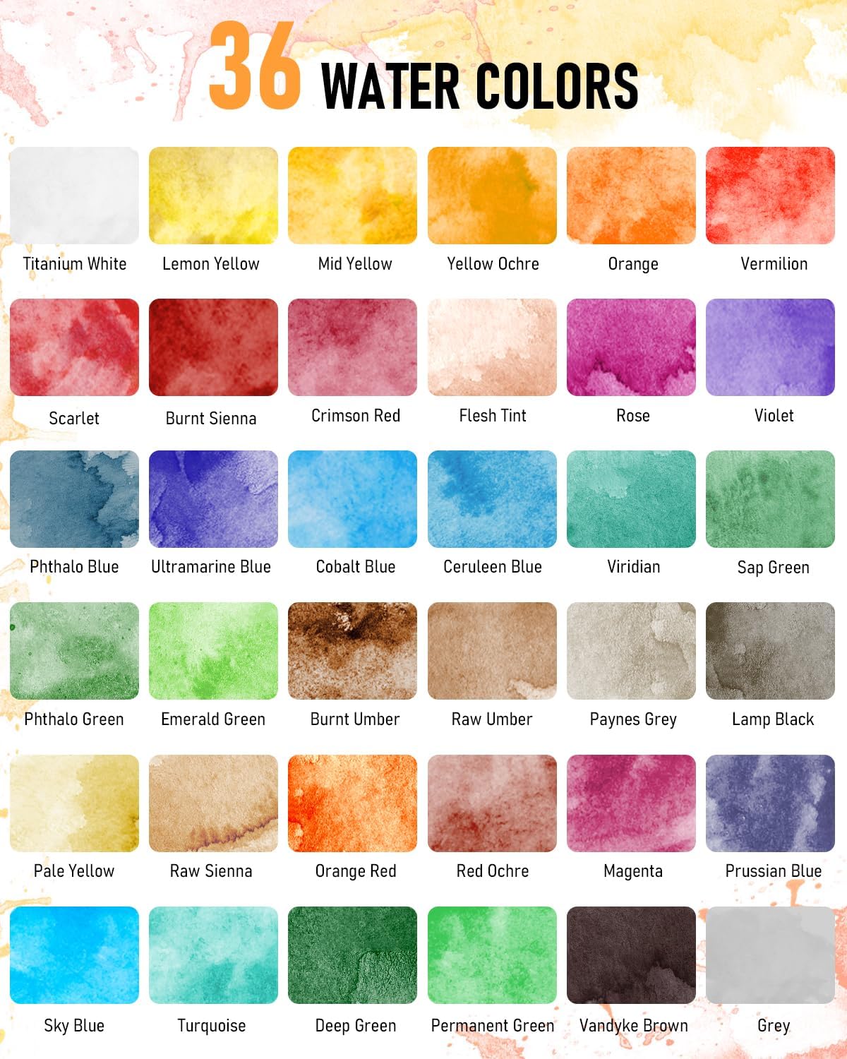 Nicpro 78PCS Watercolor Paint Set for Adults,Beginner & Artists, 36 Tubes Water Color Paint Set with 25 Watercolor Paper, 8 Squirrel Paint Brushes, Palettes, Color Wheel, Art Painting Supplies