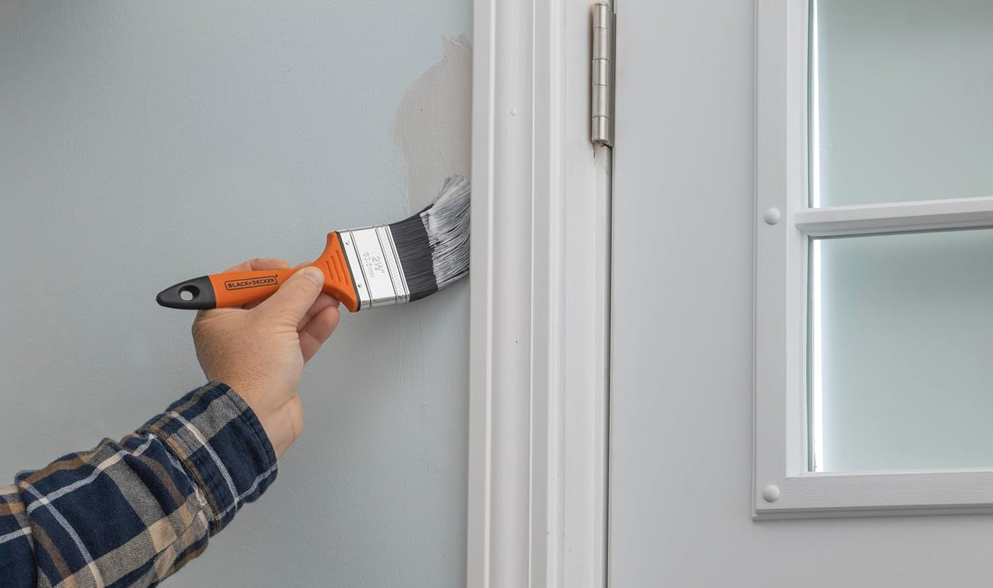 BLACK+DECKER 10-Piece Paint Tray Set, Complete Kit with Rollers, Brushes, Drop Cloth and More, Professional-Quality Tools for Effortless Painting, Ideal for Home, Office or Art Projects, 32363