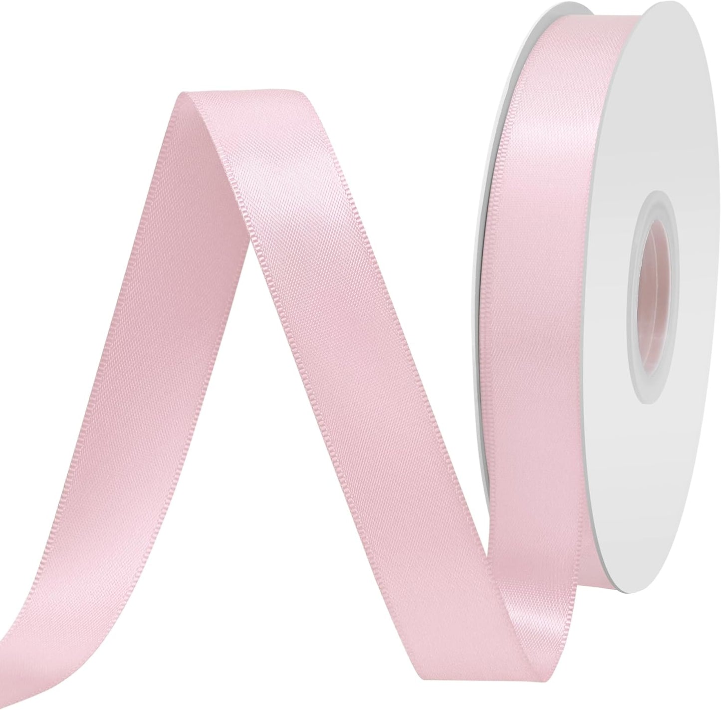It Pink Satin Ribbon 3/4" X 50 Yards Solid Color Double Faced Ribbons Perfect for Crafts Wedding Decor Bow Making Arts Sewing and More