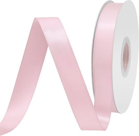 It Pink Satin Ribbon 3/4" X 50 Yards Solid Color Double Faced Ribbons Perfect for Crafts Wedding Decor Bow Making Arts Sewing and More