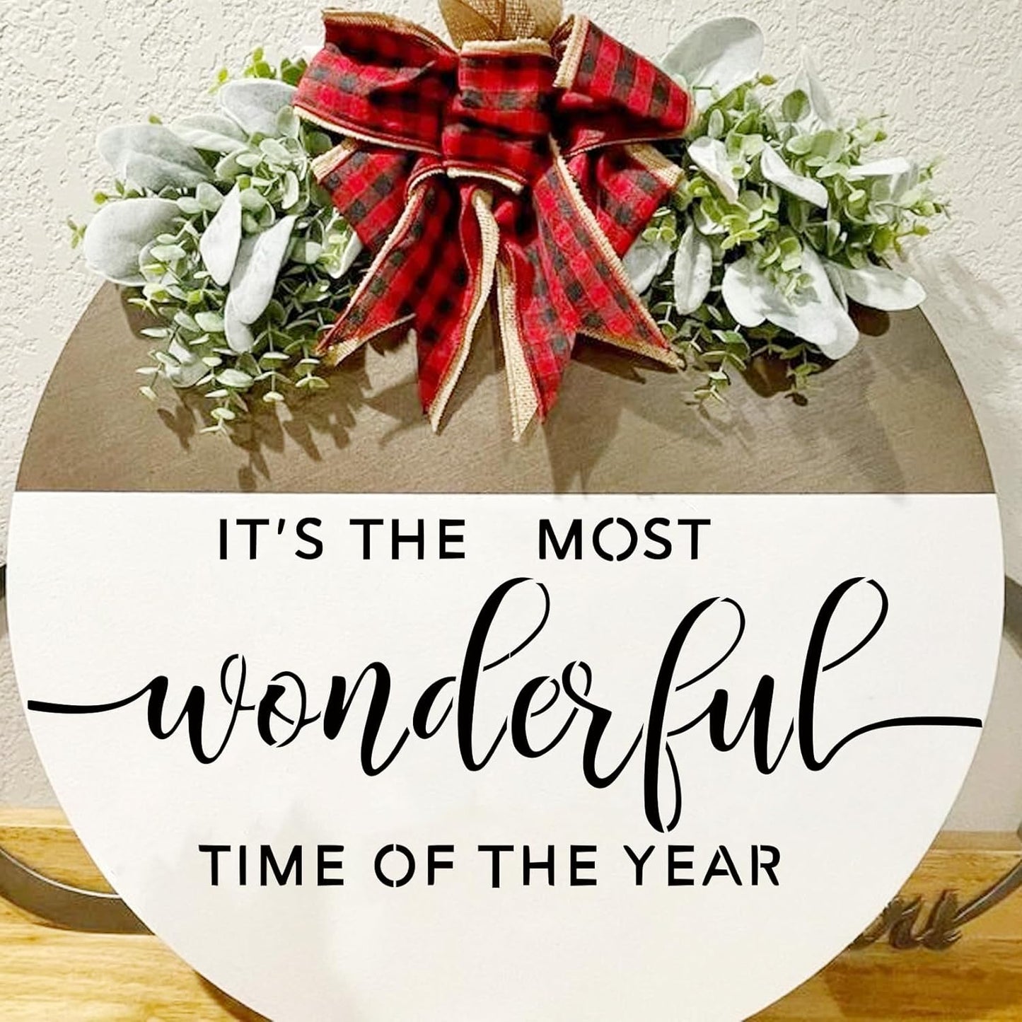 Christmas Stencils for Door Mats Reusable Large Doormat Stencils for Painting Christmas Stencil Merry Christmas Tree Templates for Doormats Wood Sign Door Hang Crafts (lets10)