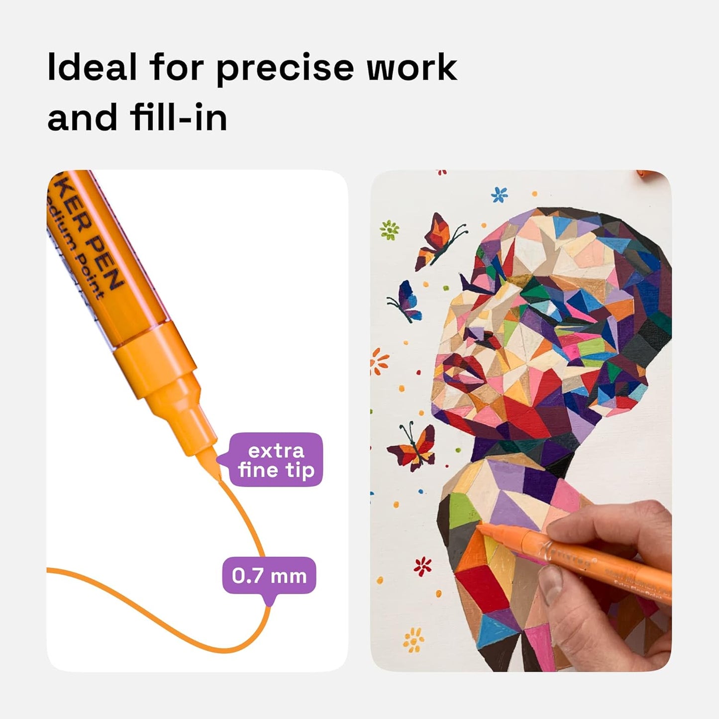 ARTISTRO 42 Acrylic Paint Pens, Art Set Acrylic Markers for Textile, Canvas, Rock, Glass, Wood, Paper, Pumpkin, DIY, Paint Markers for Kids and Adults