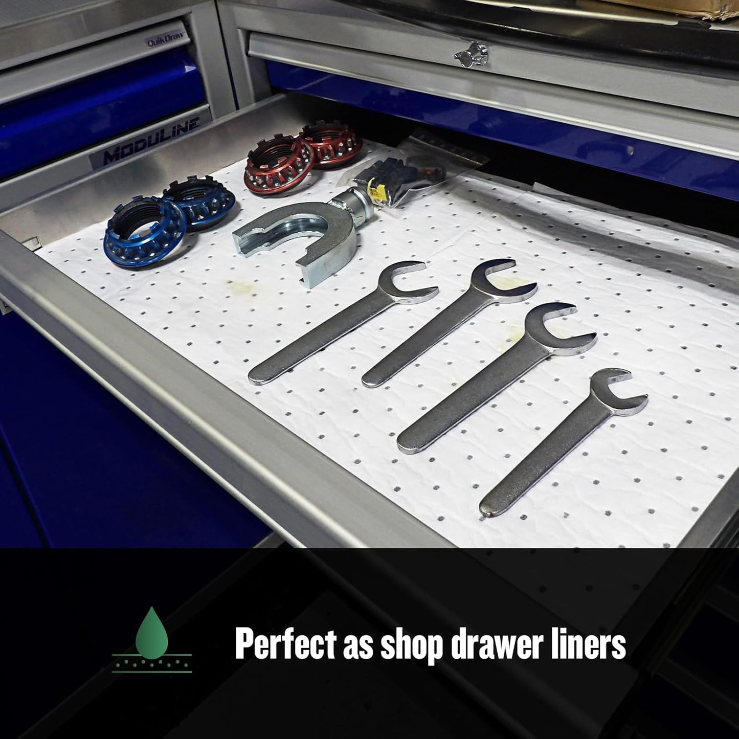 FlashDry Oil Absorbent Pads – High Absorbency of Oil-Based Liquids, Water-Repellent, Tear-Resistant, Premium Mats, Ideal for Garage, Driveway, Automotive, Marine Use, 17.5” x 13.5”, 100-Count Box