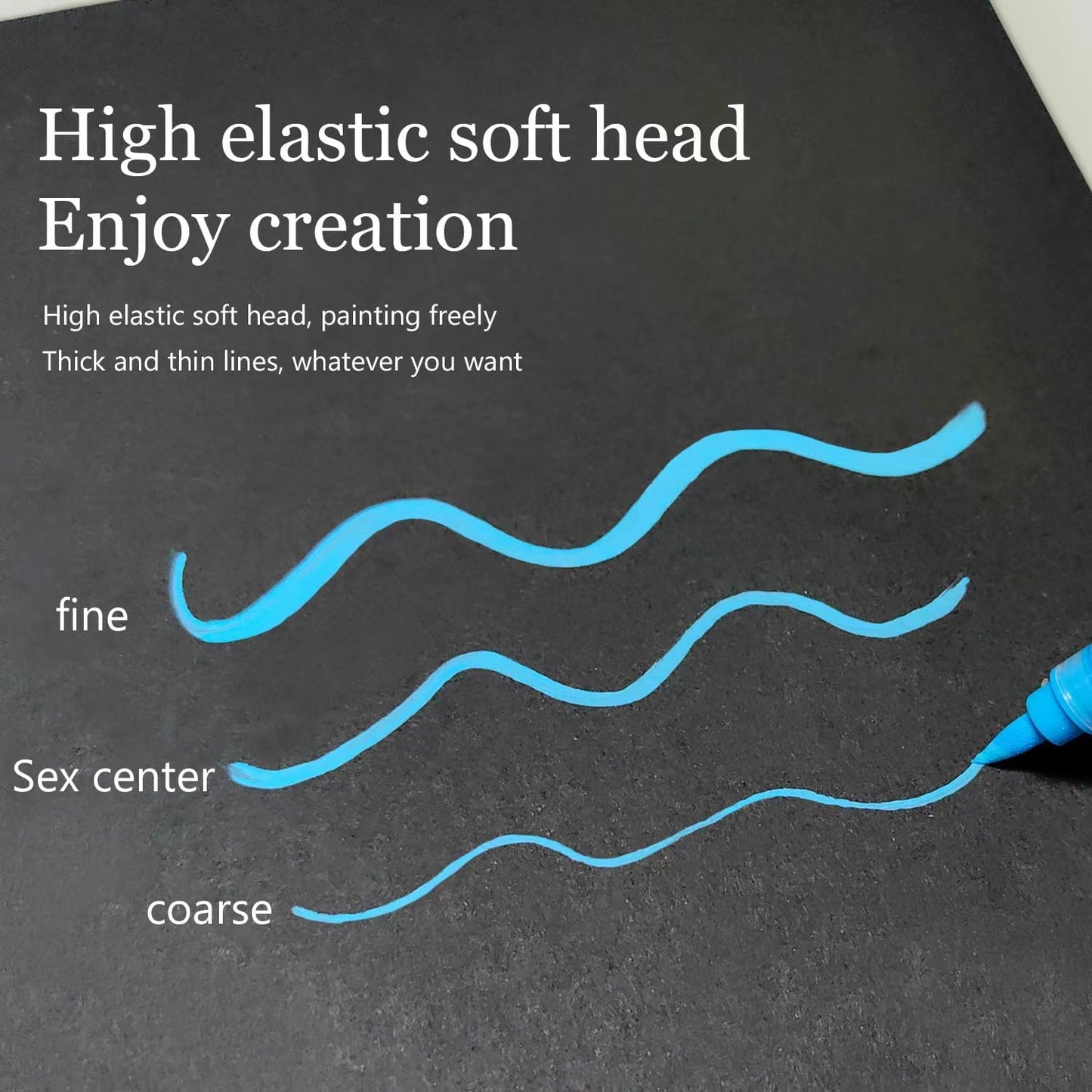 24 Colors Acrylic Paint Pens, Non-Bleeding Brush Tip Markers Pens for Glass, Canvas, Stone, Rock Painting, Wood, Ceramic Surfaces, DIY Crafts Making Art Supplies