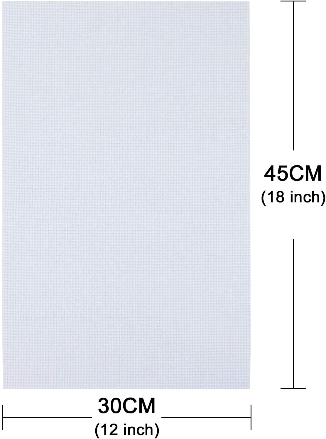 Similane 6 Pieces Aida Cloth 14 Count Cross Stitch Fabric, White, 12 by 18-Inch