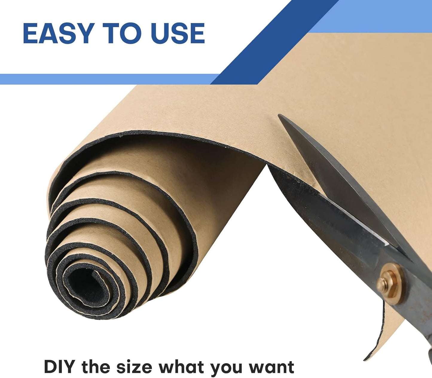 MYFULLY Sponge Neoprene Roll with Adhesive, Waterproof Foam Rubber Sheet Cut to Multiple Dimensions and Lengths for Shock Pad, Gaskets, DIY, Crafts (1/8" Thick x12 Wide x 24" Long)