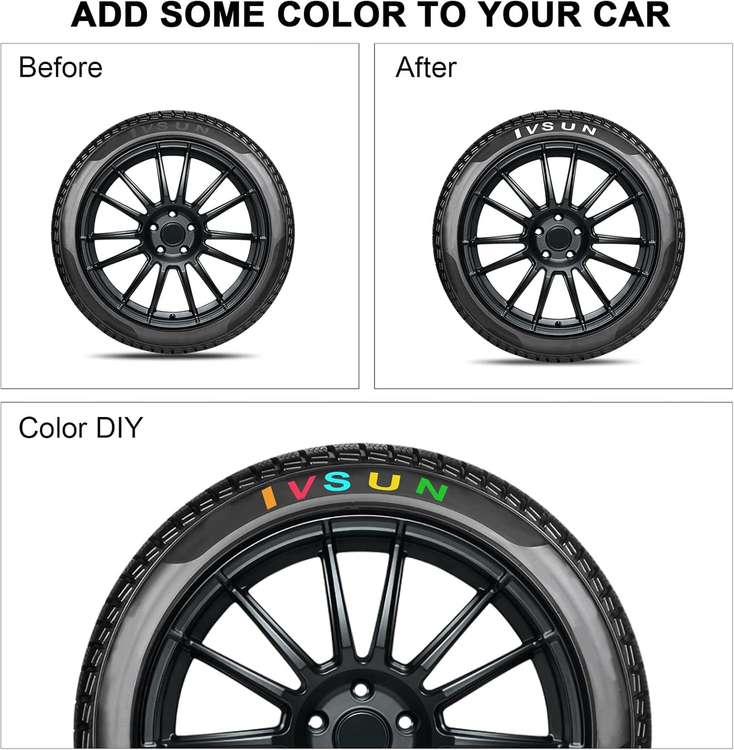 IVSUN Paint Pens Paint Markers, 36 Colors Oil-Based Waterproof Art Marker Pen Set, Never Fade Quick Dry and Permanent, Works on Rocks, Wood, Fabric, Plastic, Canvas, Glass, Mugs, DIY Craft