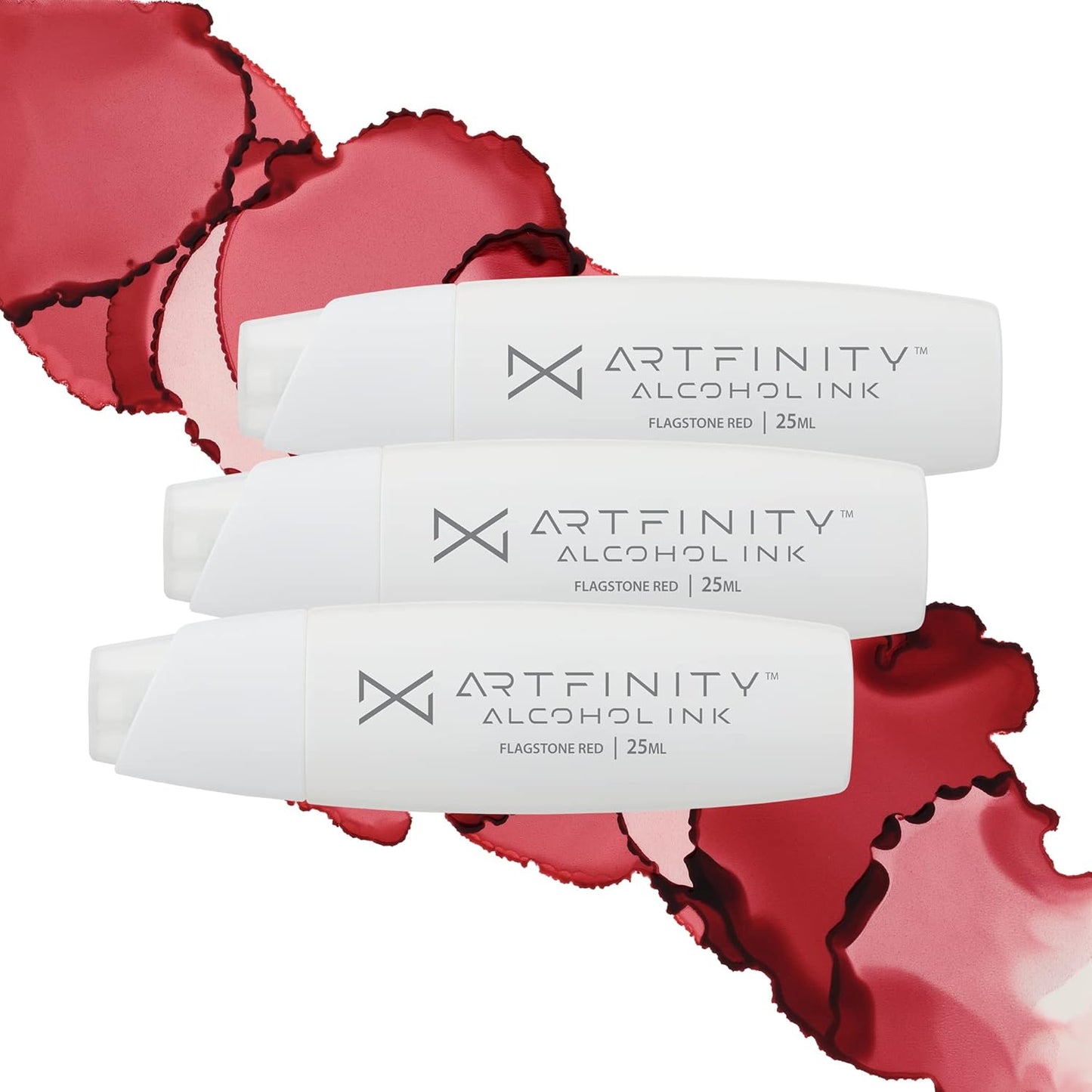 Alcohol Inks 3 Pack - Vibrant, Professional, Dye-Based Alcohol Inks for Artfinity Alcohol Markers, Artists, Drawing, & More! - Flagstone Red RV6-4