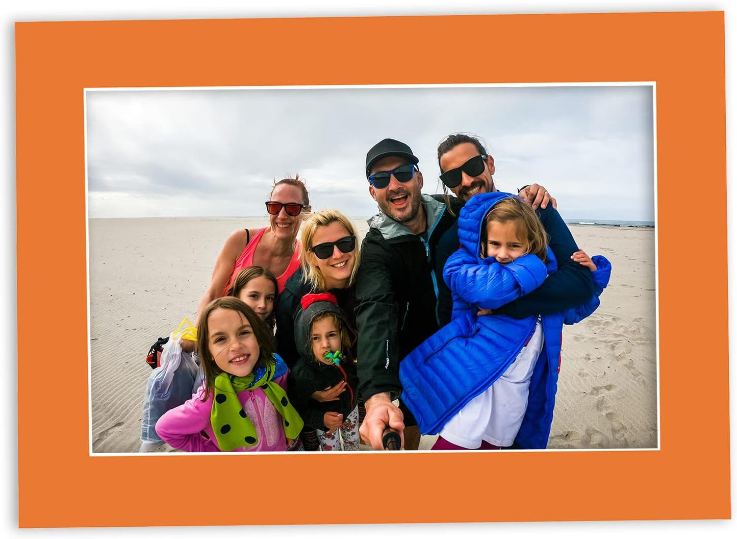 8x10 Mat Bevel Cut for 5x8 Photos - Acid Free Orange Precut Matboard - For Pictures, Photos, Framing - 4-ply Thickness