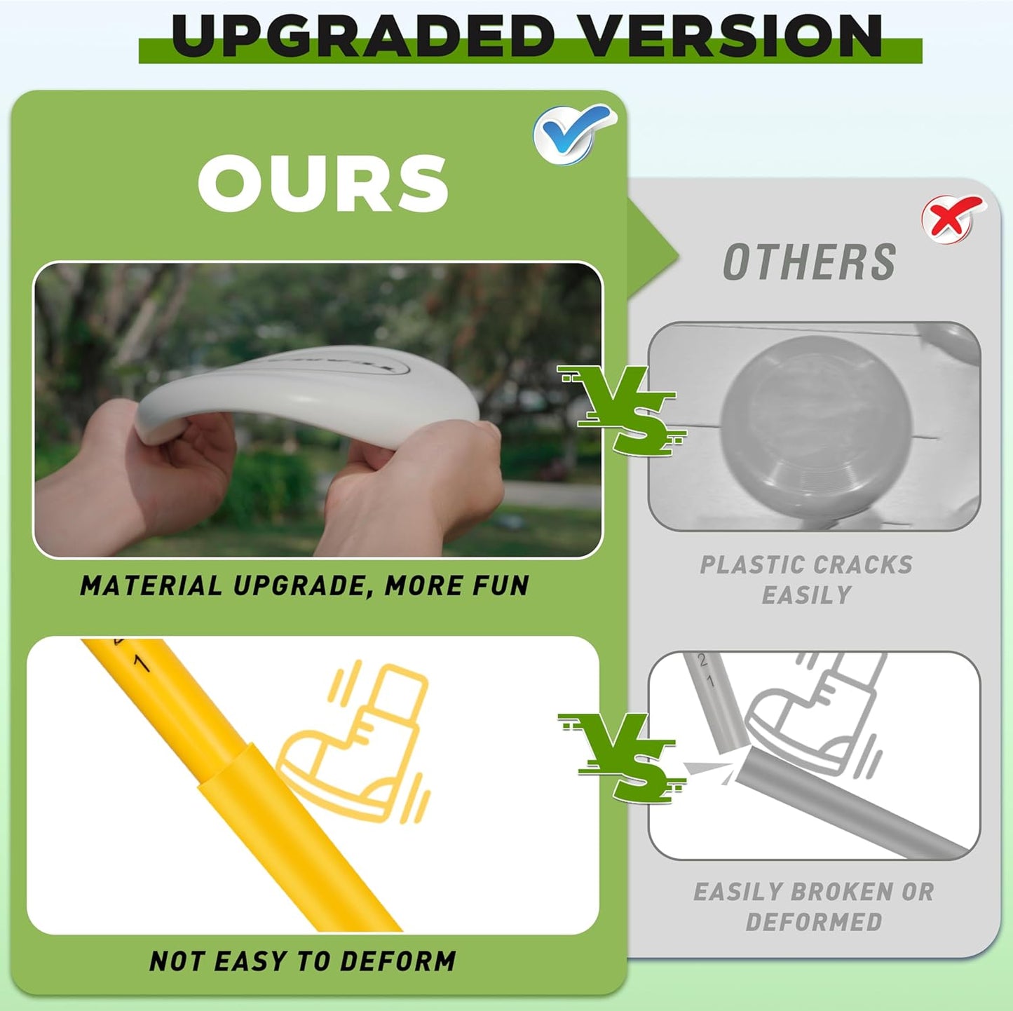 Teamaze Flying Disc Game Set with Height-Adjustable Poles & Score Tracker, Outdoor Bottle Toss Game for Beach, Lawn, Camping, Polish Horseshoes Set for Family & Friends Party Games