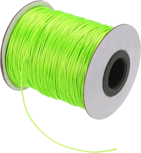MECCANIXITY Waxed Cord 0.5mm Waxed Polyester Cord 175 Yard Wax String for Bracelet Making, Necklaces, Beading, Jewelry Making and DIY Crafts(Emerald Green)