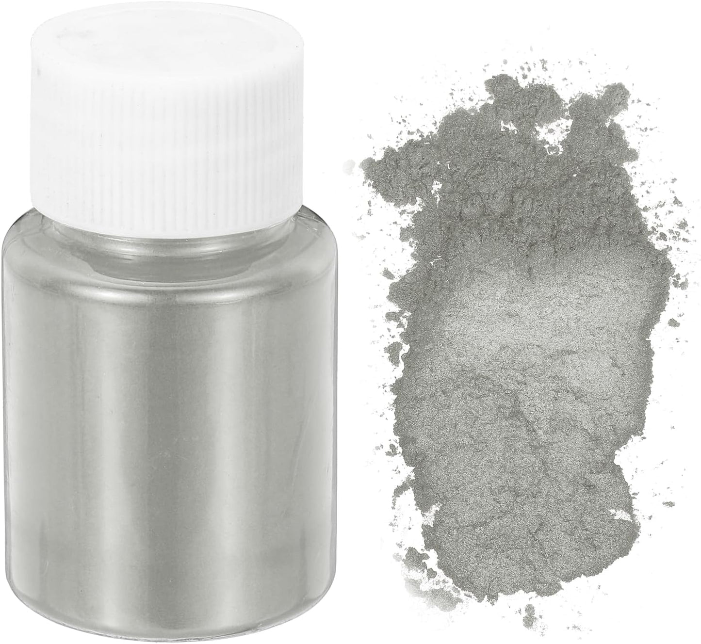 uxcell 10g/0.35oz Cosmetic Grade Mica Powder, 600 Mesh Mica Powder Natural Resin Epoxy Pigment Powders for Casting Resin, Candle Dye, DIY Nail Polish and Lip Gloss, Light Gray