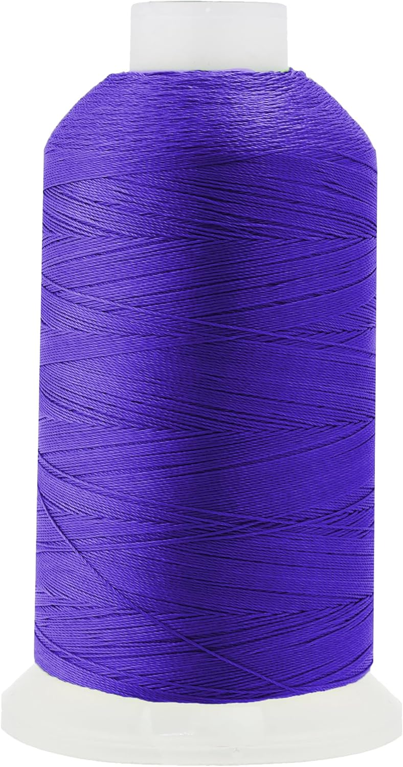Mandala Crafts Violet Heavy Duty Thread -1500 Yds Tex 90 Thread for Sewing Drapery Jeans Leather Hair - Bonded Polyester for Outdoor Marine Upholstery