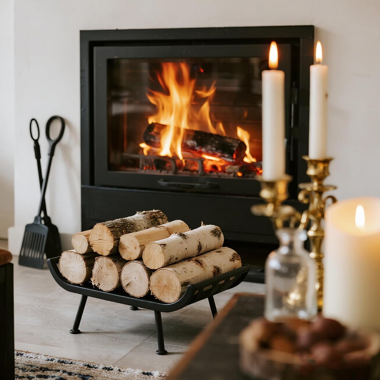6-Pack White Birch Logs for Fireplace - Birch Tree Logs for Decoration, Decorative Firewood for Faux Mantel, Indoor Decor, DIY Crafts, and Planter Decoration (2.4"-3.2" Dia. x 16" Long)