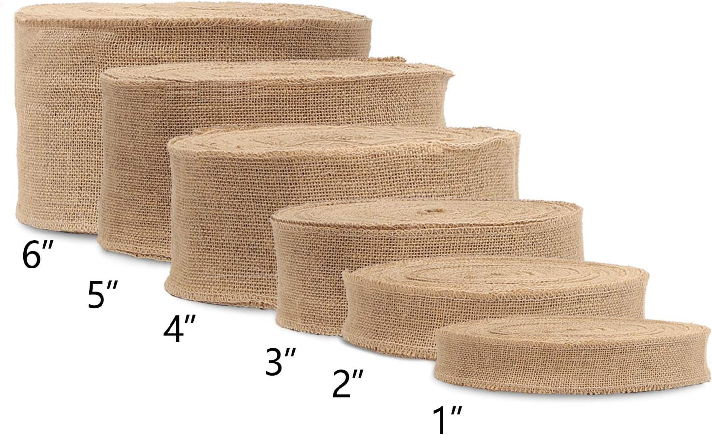 KINJOEK 3 Inch Wide 54 Yards Burlap Ribbon, Natural Jute Fabric Ribbon Crafts Ribbon for Christmas Wedding Gifts Burlap Fabric DIY for Decoration