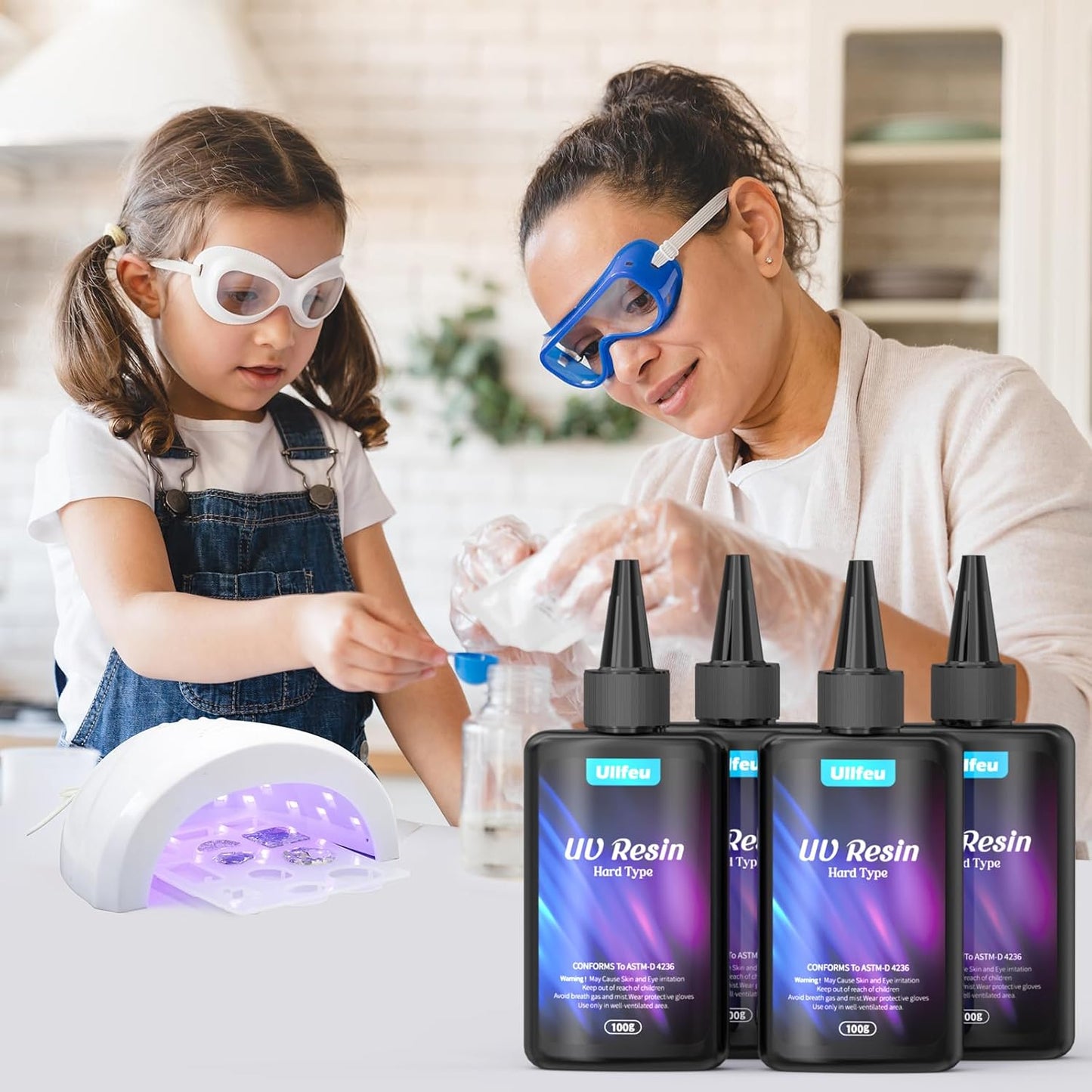 UV Resin 400g Bulk No Odor Upgrade Clear UV Epoxy Resin Hard Fast Cure Resin Kit Jewelry Making Handmade DIY Craft Decoration Coating