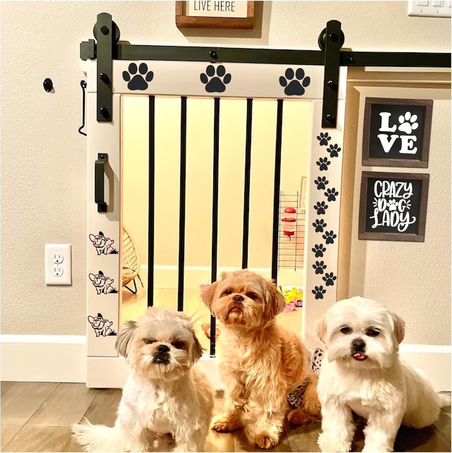 Small Stencils for Painting on Wood Reusable, 3 Inch Reusable Stencil for Craft Ornament Paint Template Stencils for Wall Card Rock Wood Signs Coasters Canvas Home Decor (Dog)