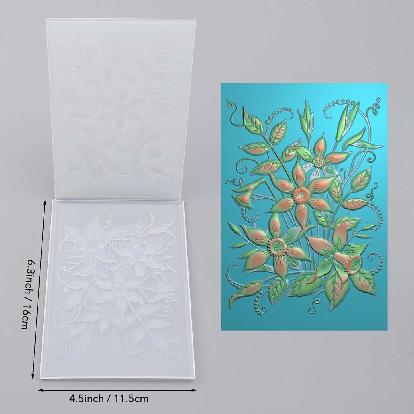 BAOFALI 3D Embossing Folders Daffodil Clear Textured for Card Making,Embossing Template Paper Card Embossing Stencil for DIY Scrapbooking Photo Album Card Paper Craft Decoration 6.3" L x 4.5" W