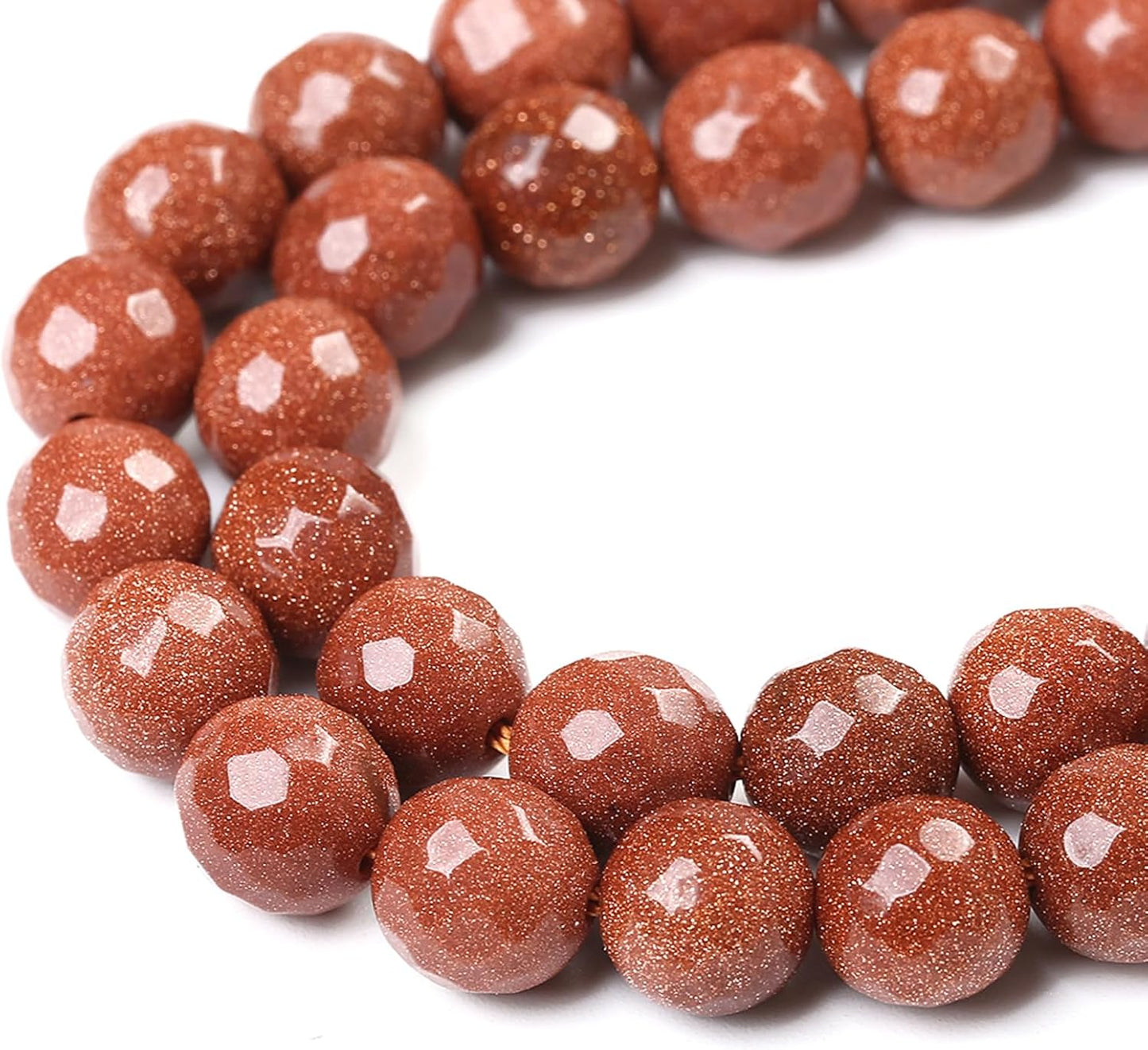 60pcs 6mm Natural Gold Sandstone Beads Faceted Stone Energy Healing Beads for Jewelry MakingDIY Bracelet Necklace Accessories 15" (6mm, Faceted Gold Sandstone)