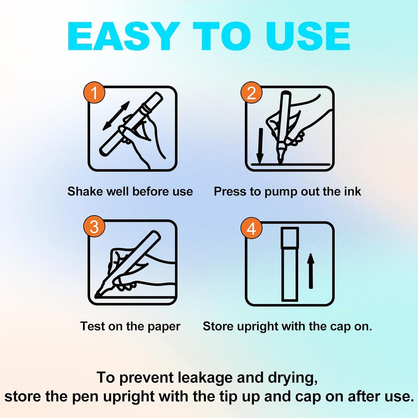 FansArriche Acrylic Paint Markers, 15mm Jumbo Felt Tip, 3 Black Waterproof and Permanent Paint Pens for Tagging, Signs, Calligraphy, and Outdoor Paintings