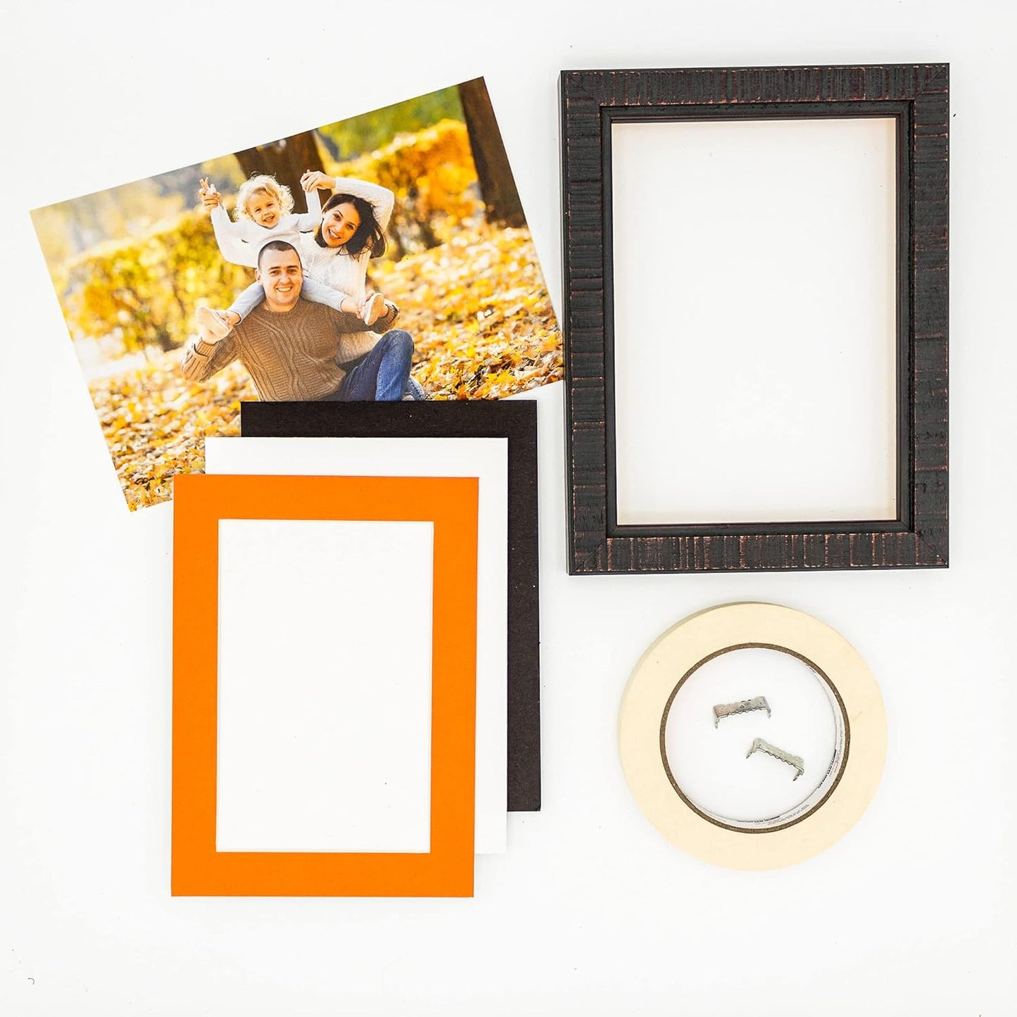 5.5x8.5 Mat for 8.5x11 Frame - Precut Mat Board Acid-Free Orange 5.5x8.5 Photo Matte for a 8.5x11 Picture Frame, Premium Matboard for Family Photos, Show Kits, Art, Picture Framing, Pack of 25 Mats