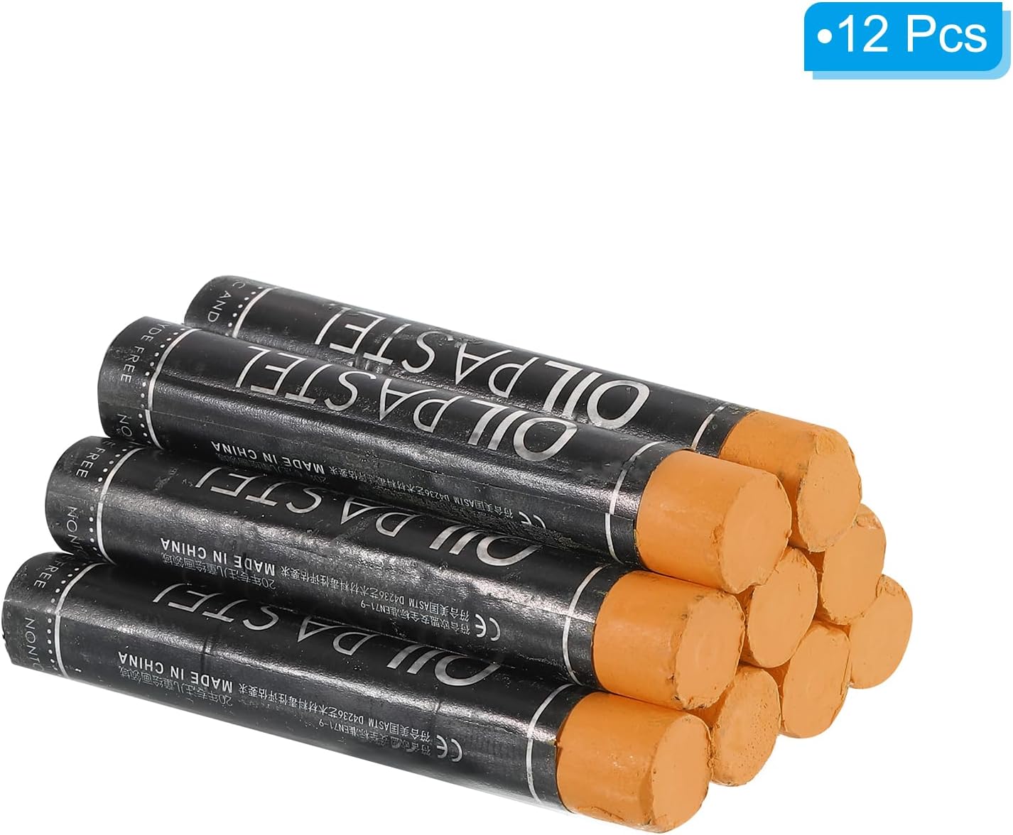 PATIKIL Dark Yellow Oil Pastels, 12Pcs Soft Oil Crayons Creamy Pastels Stick Art Supplies for Art Painting Drawing Blending Graffiti for Artists Beginners