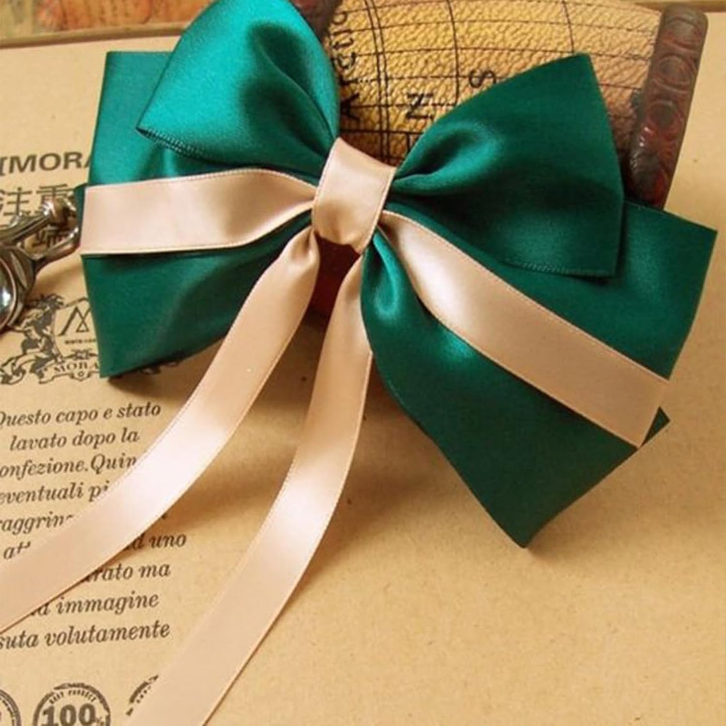 1/8" X 100 Yards Old Gold Satin Thin Ribbon Solid Color Double Faced Ribbons Perfect for Crafts Wedding Decor Bow Making Arts Sewing and More