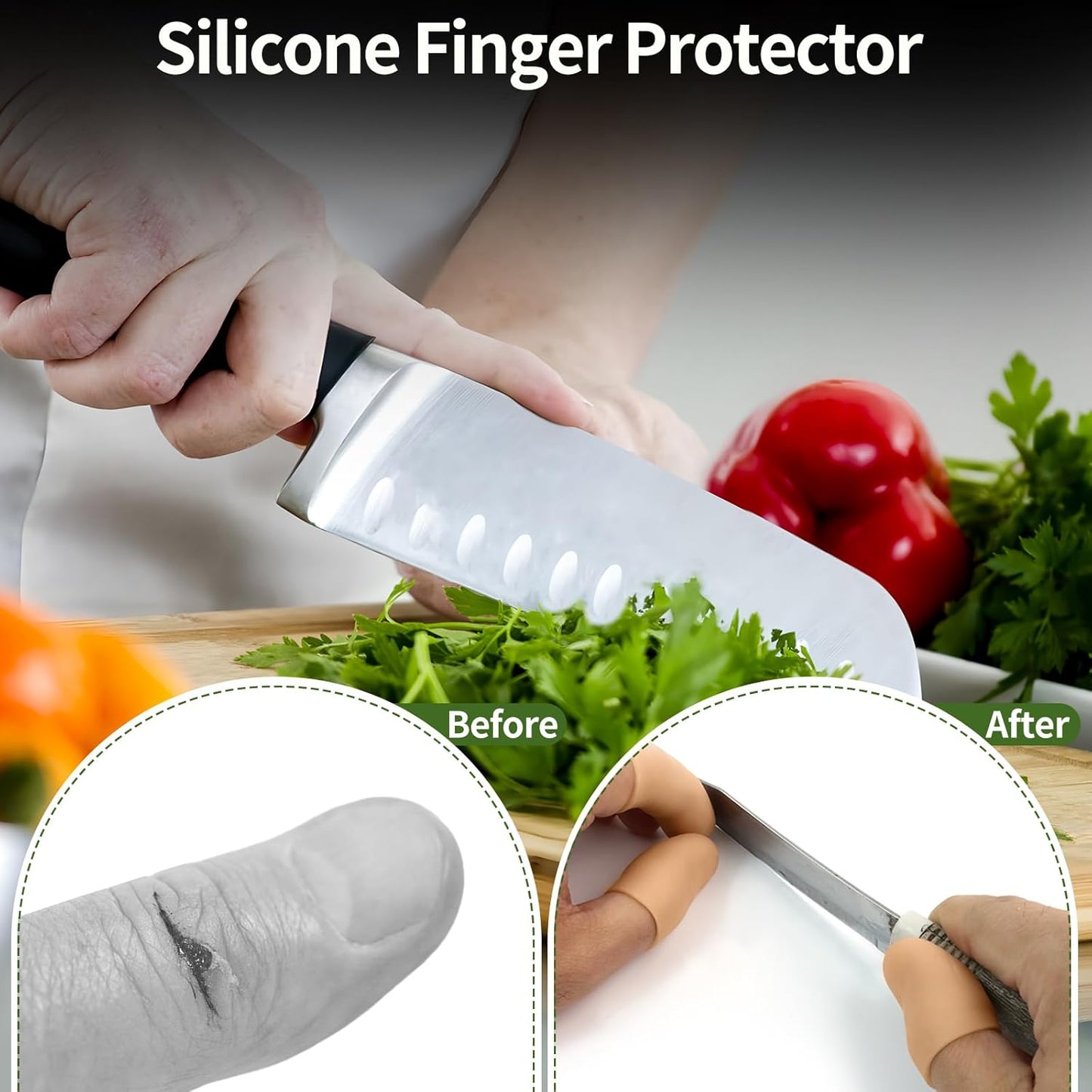 Gel Finger Cots, Silicone Finger Protectors, Finger Sleeves Tip Protectors, Fingertip Bandages for Trigger Finger, Finger Arthritis, Finger Cracking, Hand Eczema Pain Relief
