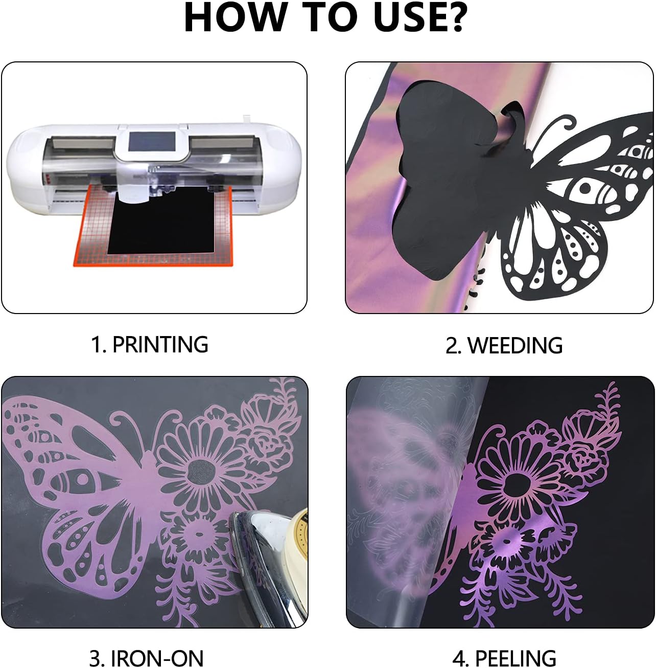 guangyintong Chameleon Heat Transfer Vinyl HTV Rolls, 12" x 8ft Purple to Brown Iron on Vinyl for T-Shirts, Changing Color HTV Vinyl for All Cutter Machines Easy to Cut & Weed for HTV DIY Design