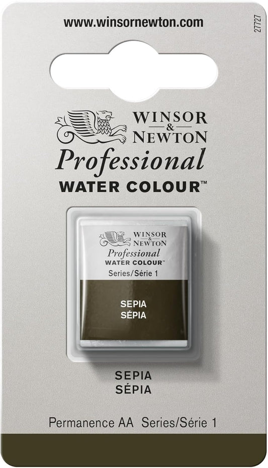Winsor & Newton Professional Watercolor, Half Pan, Sepia
