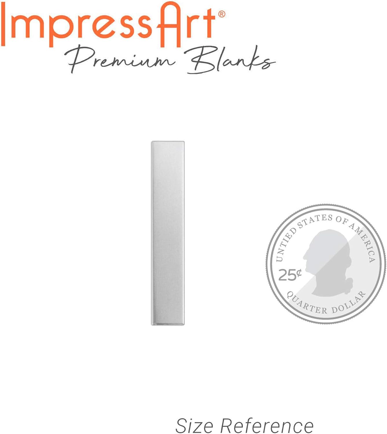ImpressArt - Premium Metal Stamping Rectangle Blanks for Metal Stamping and Jewelry Making (24 Pack) (1/4" x 1 1/2" Rectangle Strip, Alkeme)