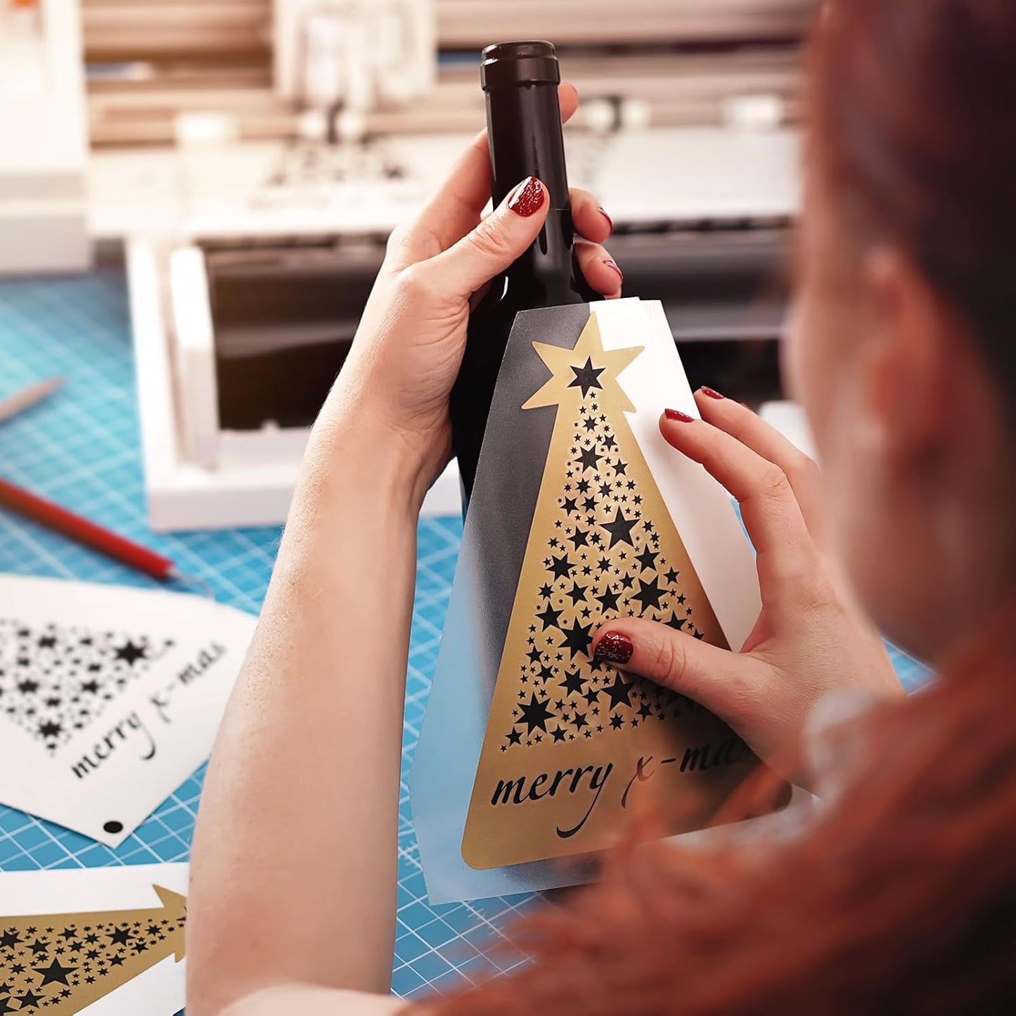 Frienda 12 Inches x 80 ft 6 Mil Rolls Blank Stencil Sheets Acetate Sheets Clear Template Material Reusable Acetate Rolls for Crafts Stencil Vinyl for Cutting Machines(Clear)