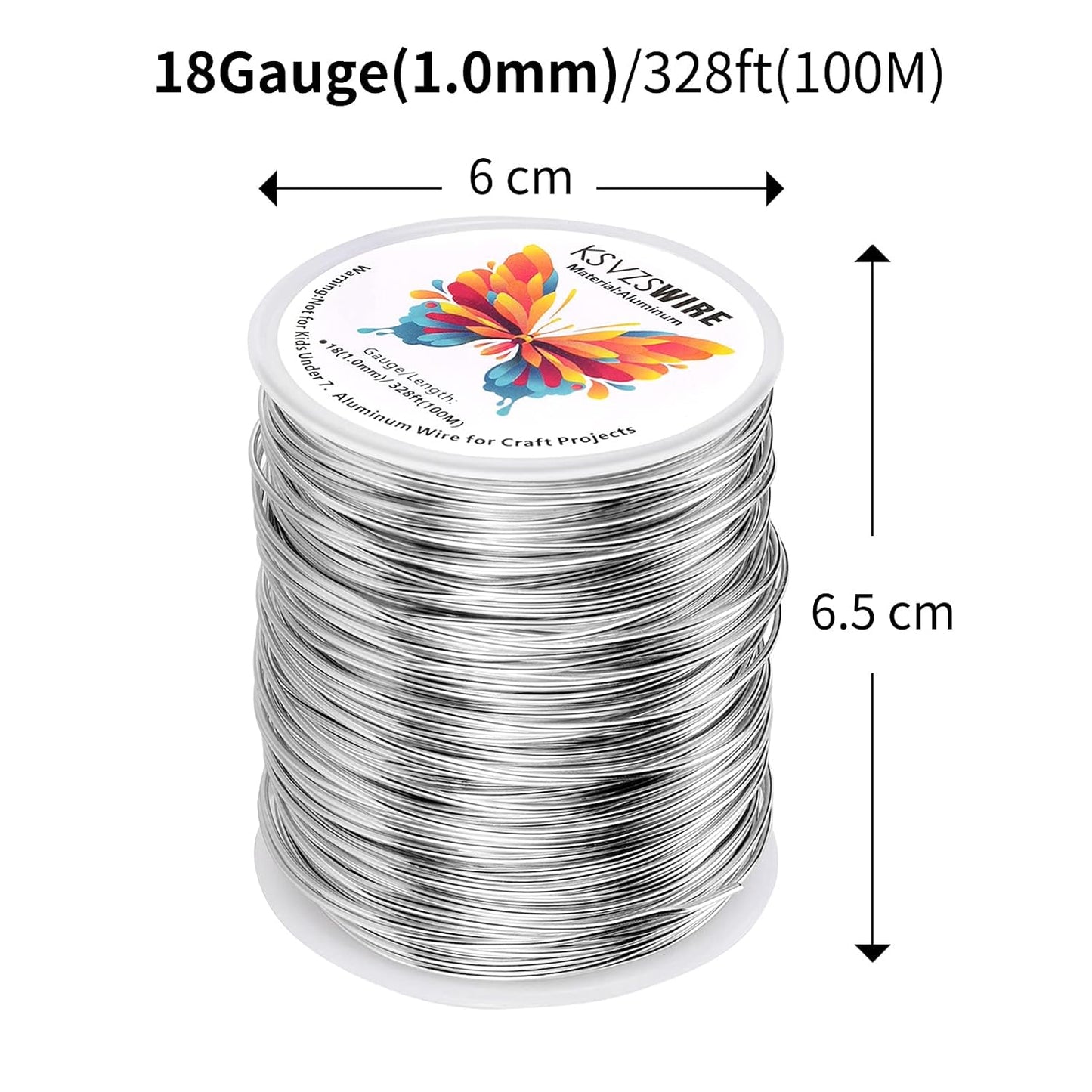 18 Gauge(1.0mm) Aluminum Wire 328 Feet(100M) KSVZS Bendable Metal Wire for Crafts, Sculpting, Armature, Jewelry Making【3-in-1】+18Gauge(1.0mm) 32.8Ft(10M)+1 Pliers(Silver)…