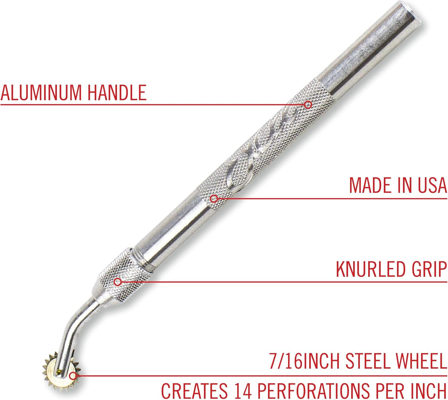 Excel Blades Pounce Wheel - 7/16-Inch Stainless Steel Tracing, Perforating, Cutting, Sewing, Quilting & Embossing Tool