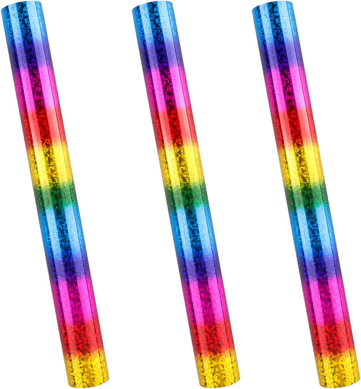 3PCS 5M Rainbow Toner Reactive Foil for Crafting Toner Reactive Foil Roll for Scrapbooking Paper Crafts/Planner/Invitation Hot Stamping Foil Paper by Laser Printer&Laminator for Scrapbooking Craft