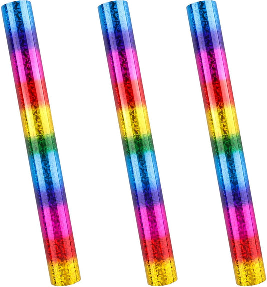 3PCS 5M Rainbow Toner Reactive Foil for Crafting Toner Reactive Foil Roll for Scrapbooking Paper Crafts/Planner/Invitation Hot Stamping Foil Paper by Laser Printer&Laminator for Scrapbooking Craft