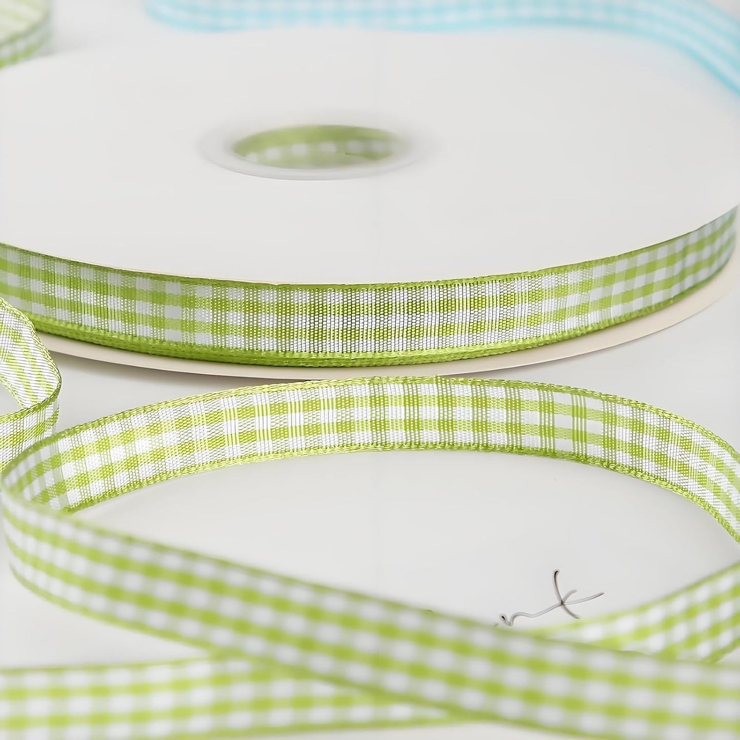 Classic Gingham Checkered Ribbon, Assorted Colors Premium Polyster Plaid Checkered Craft Ribbon for Gift Wrapping, DIY Projects, Hair Bows,Scrapbooking & Party Decor (Red, 3/8x50Yd)