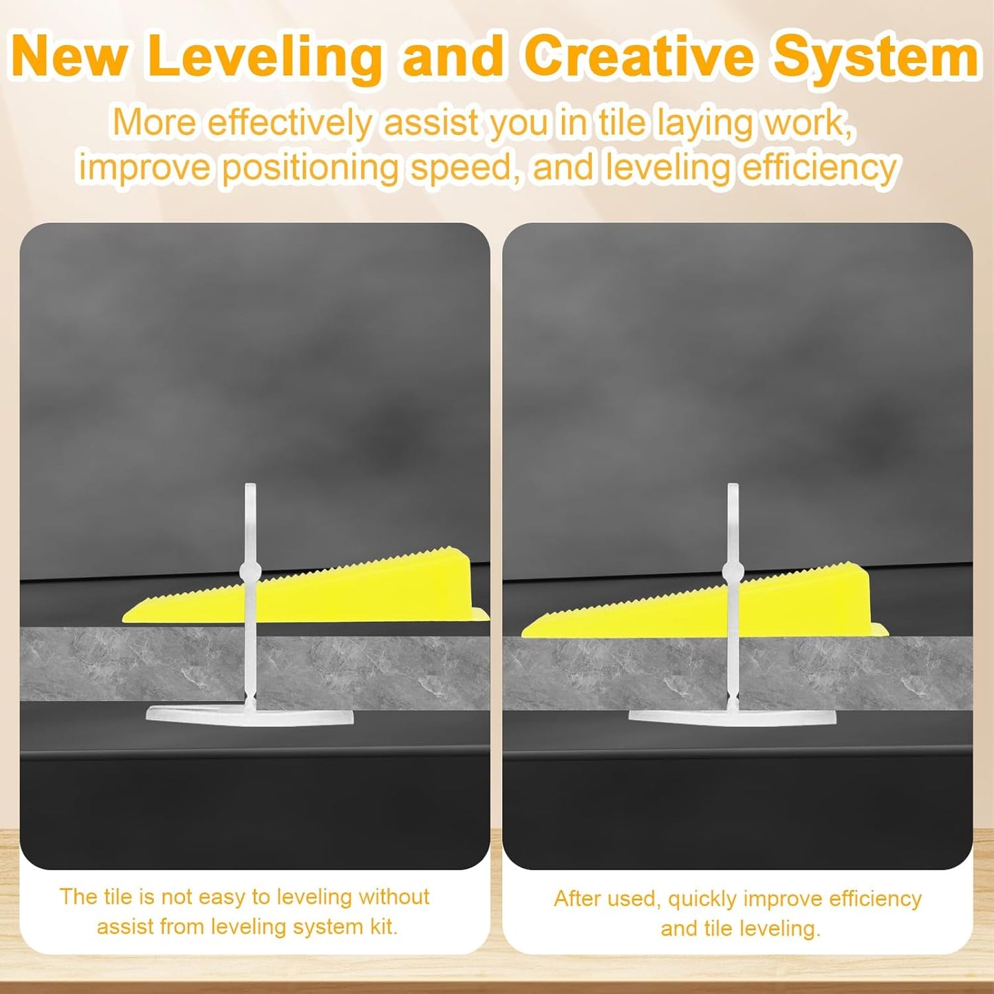 Storystore Tile Leveling System with Tile Pliers and Hammer - 300 Piece Tile Spacers Clips and 100 Piece Reusable Wedges, 1/16 Inch Tile Installation Tools Kit