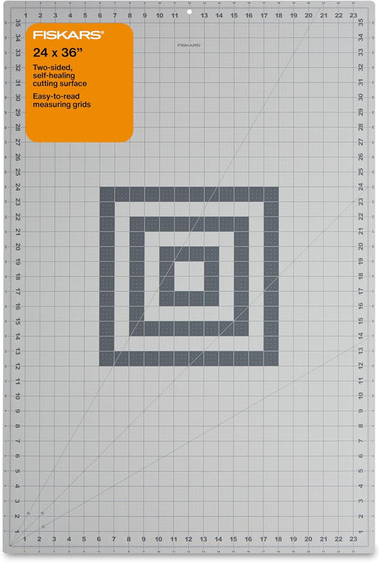 Fiskars Self Healing Cutting Mat for Quilting, Arts and Crafts, 24" x 36" Grid, Sewing Mat, Craft Cutting Board, Sewing Supplies and Quilting Tools
