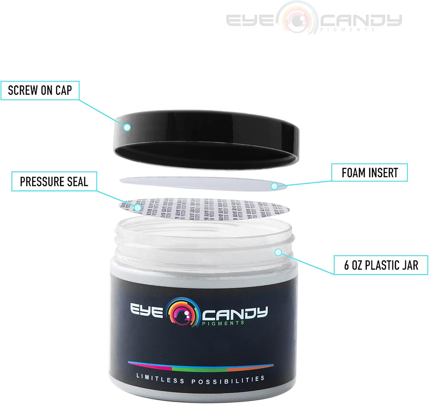 Eye Candy Pigments Premium White Mica Powder - Shide (50gr) - for Epoxy, Resin, Soap, Paint, Woodworking, Acrylic Pouring, Bath Bombs, Fishing Lures - DIY Arts and Crafts Additive