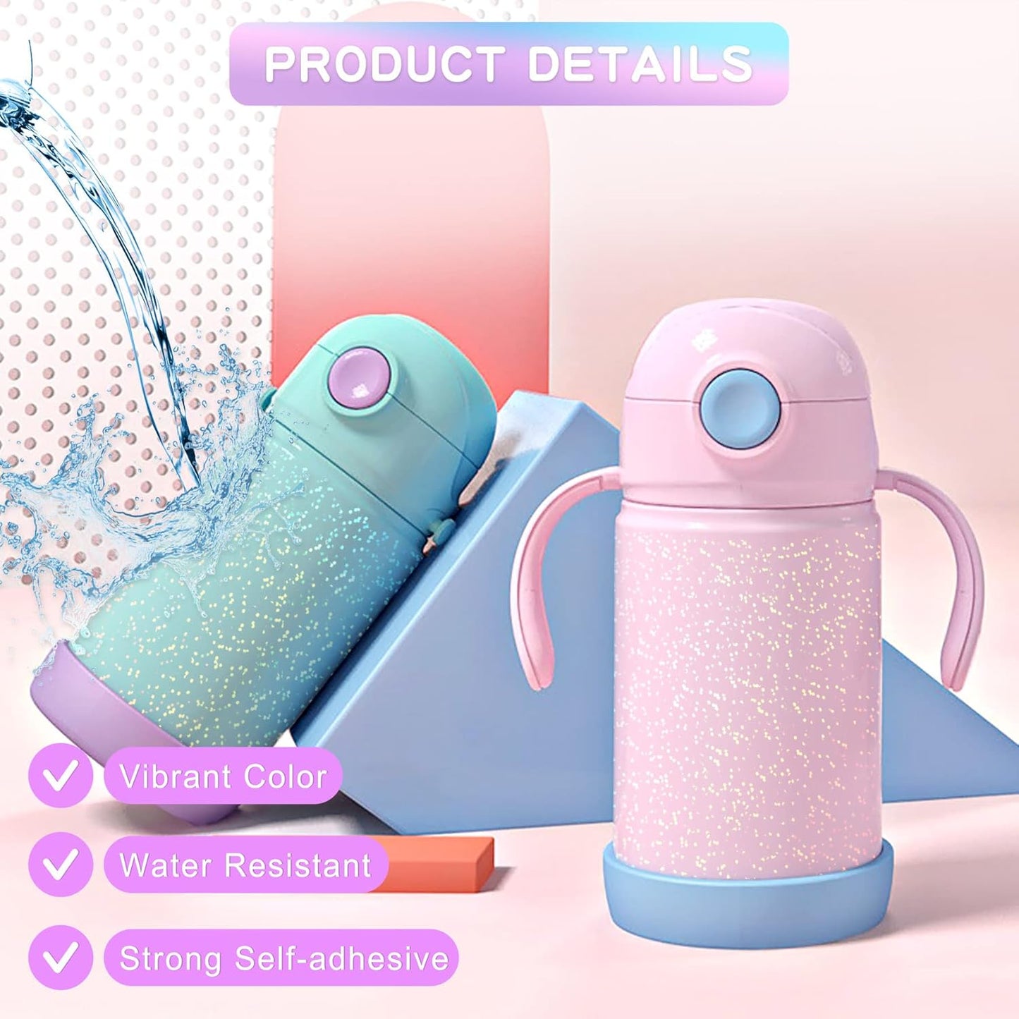 Holographic Sticker Paper, 24 Sheets Transparent Holographic Laminate Vinyl Sheets Self Adhesive, Clear Overlay Lamination Sticker Film for Stickers DIY Crafts, Dots Patterns - 8.5x11 Inch