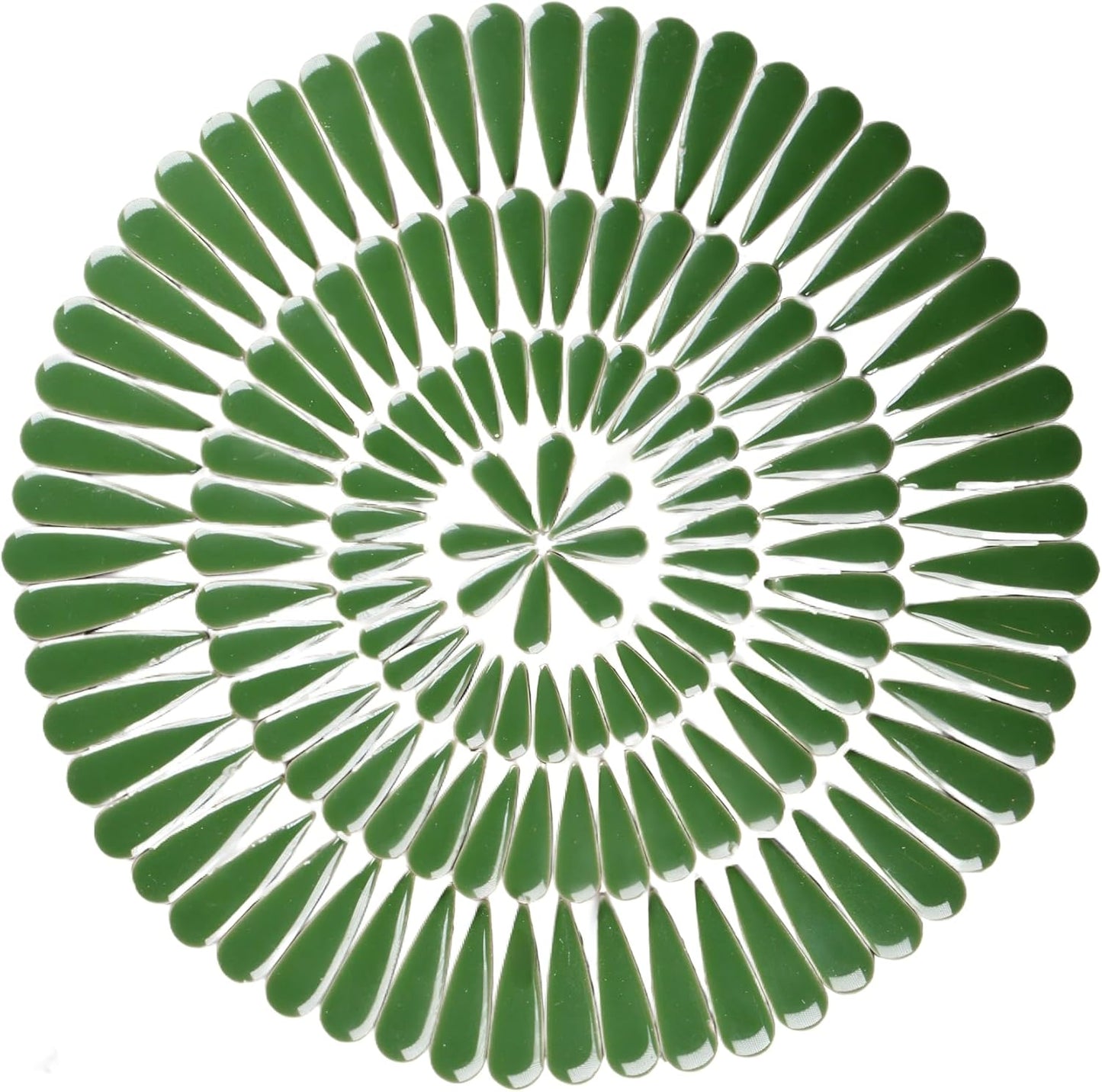 200g Petal Droplet Shaped Ceramic Mosaic Tiles for Crafts, Vibrant Colors, Ceramic Tiles for Mosaic Making Kits, DIY Arts and Crafts (Dark Green)