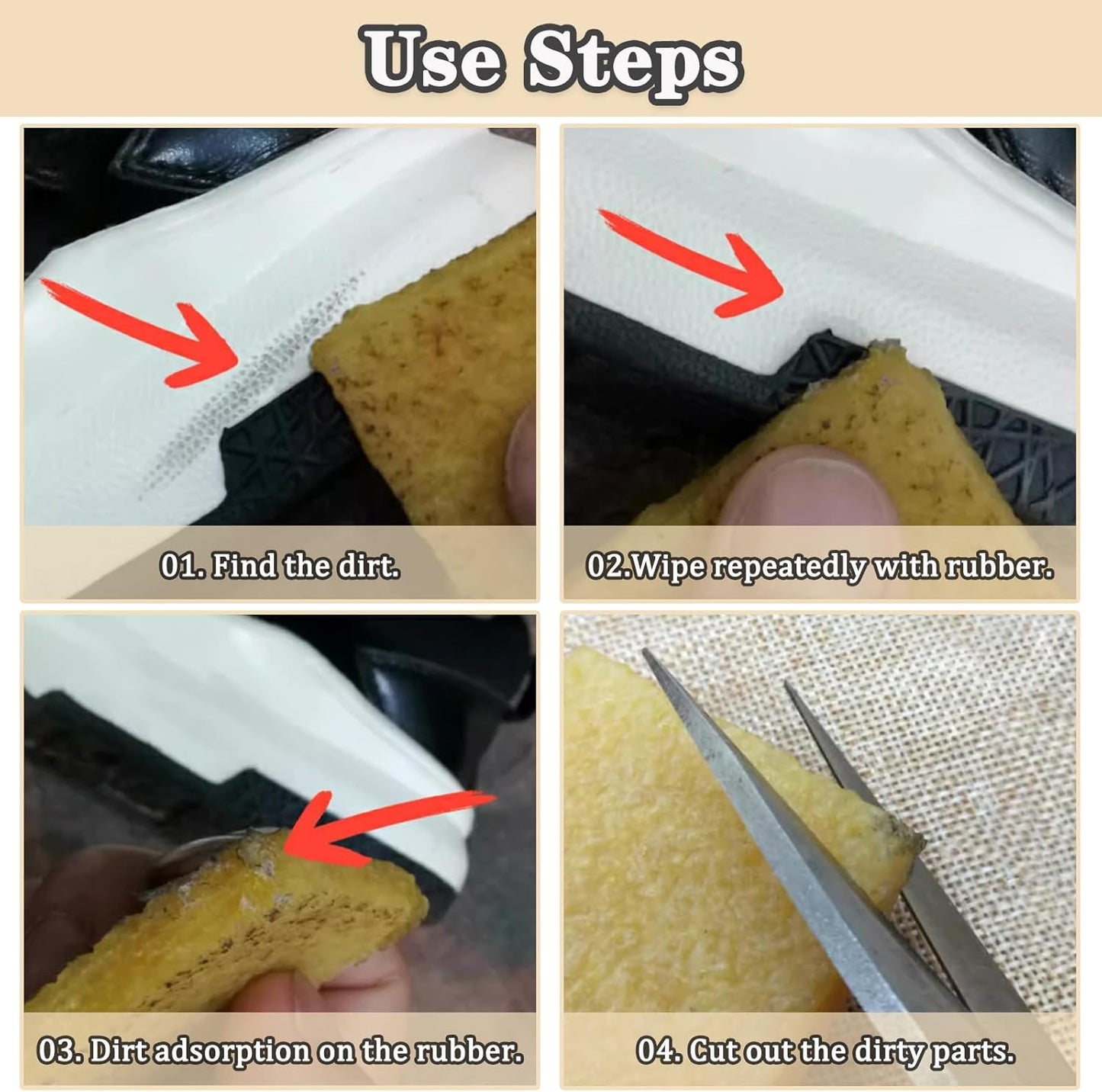 Rubber Cement Eraser, Glue and Residue Eraser Rubber Cement Cleaner for Removing Adhesive Cleaning for Residues - 6PCS