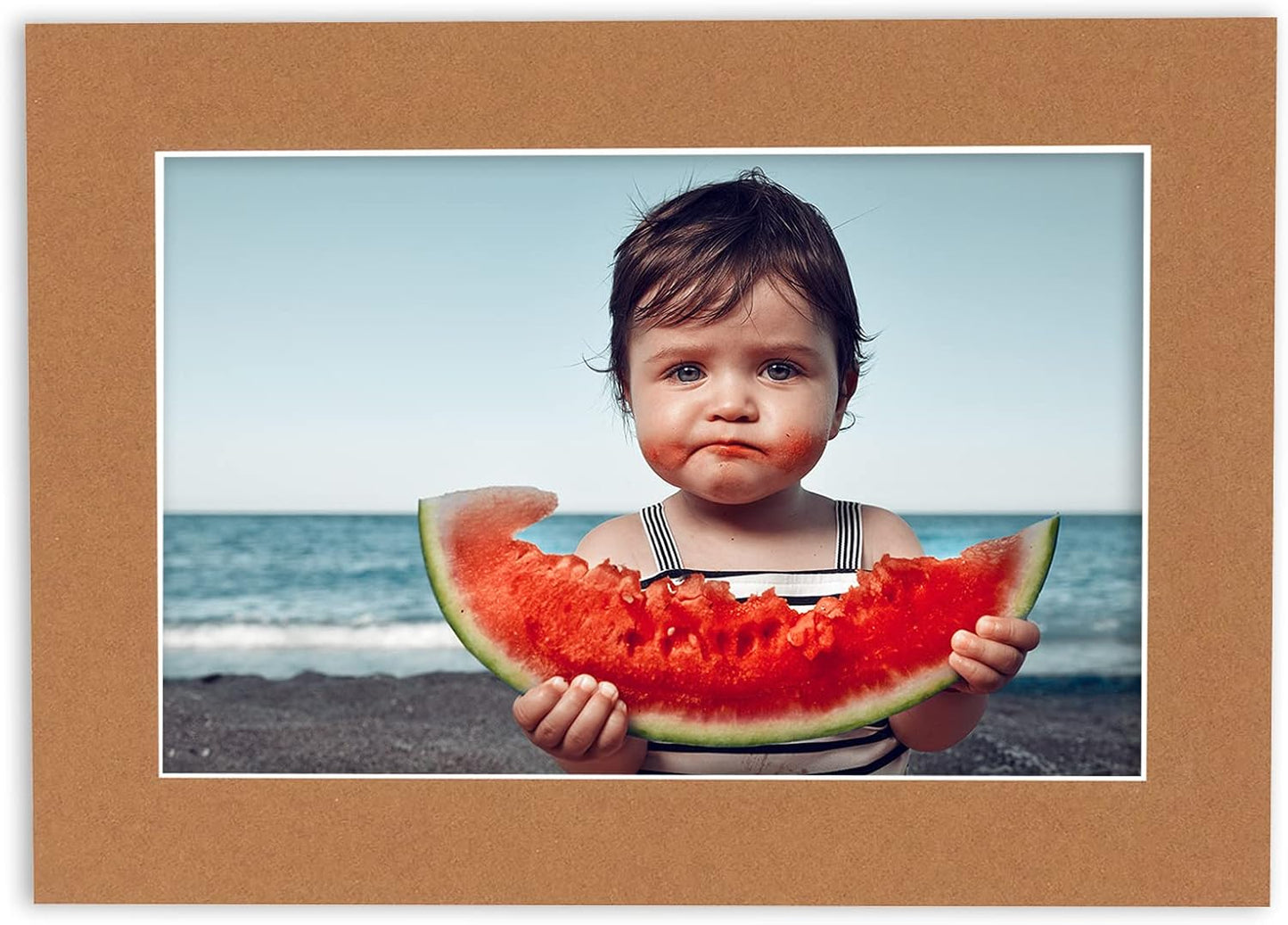 6x8 Mat for 8x10 Frame - Precut Mat Board Acid-Free Brown 6x8 Photo Matte Made to Fit a 8x10 Picture Frame, Premium Matboard for Family Photos, Show Kits, Art, Picture Framing, Pack of 10 Mats