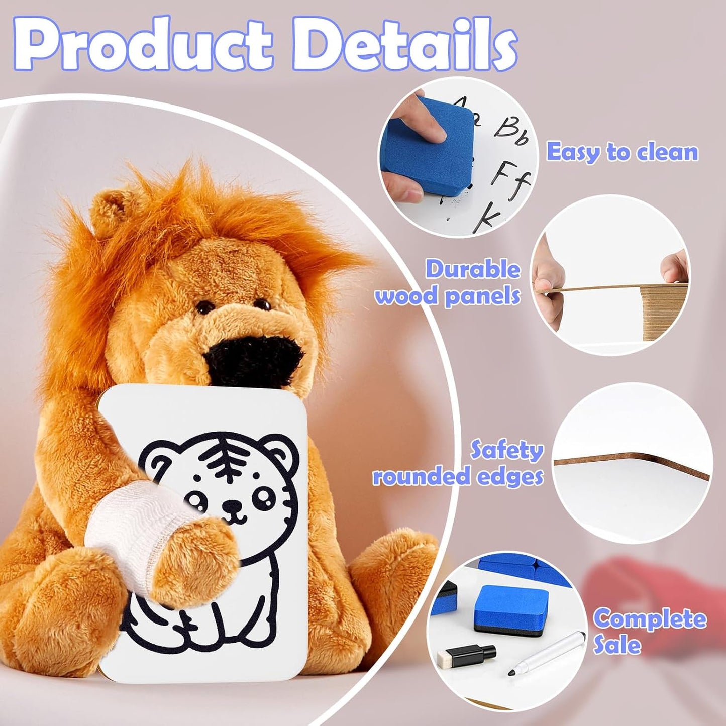 3 Pack Small White Board Dry Erase 5x7 Inch Mini Whiteboard Small Dry Erase Board with Markers Erasers Double Sided Dry Erase Lapboards for Students Teachers School Supplies Meeting Voting (3)