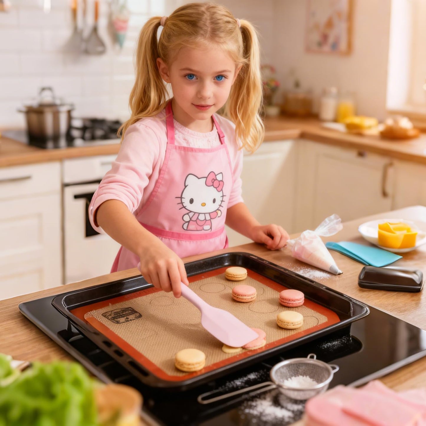 Silicone Spatula Set - Rubber Spatula - 600°F Heat Resistant Baking Spoon & Spatulas (Pink)