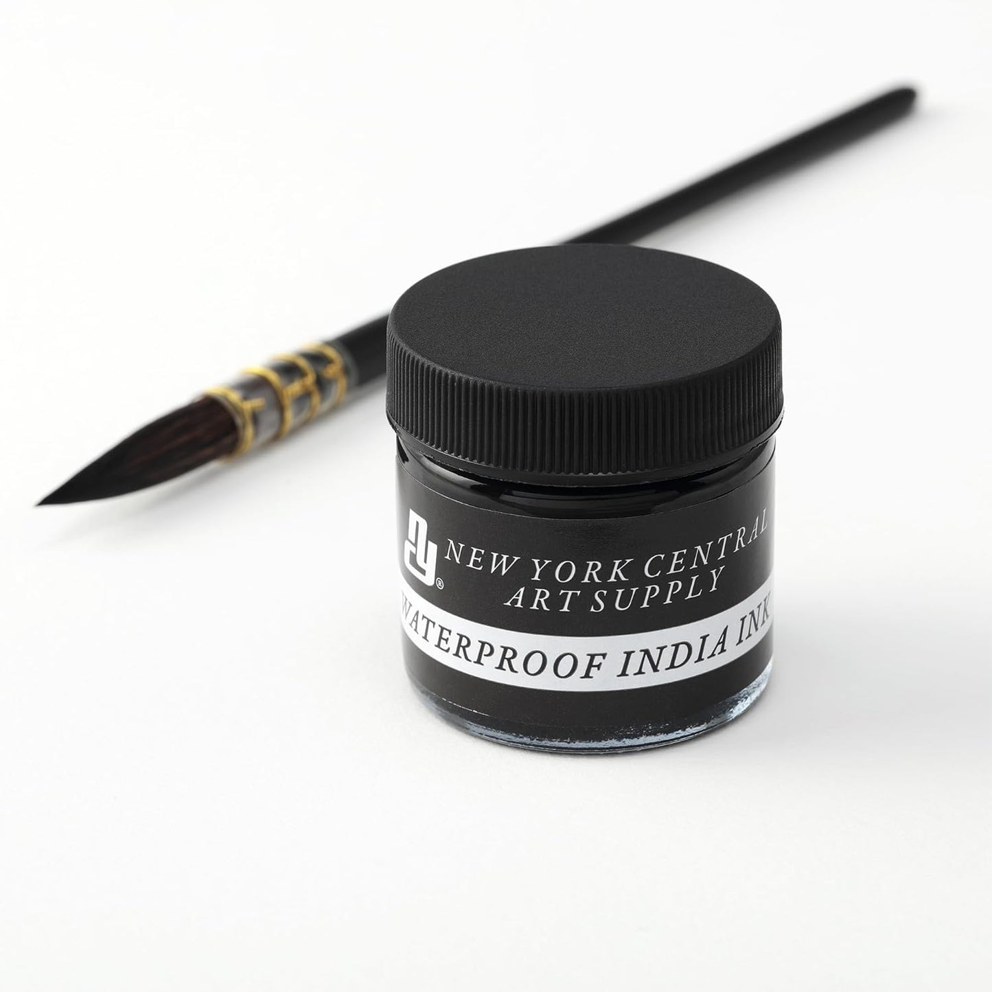New York Central® India Ink 32oz Bottle - Make an Impact with Matte Black India Ink, Perfect for Artists, Calligraphy, Illustrations, & More